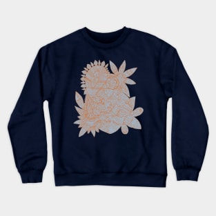 Paisley Mandala Doodle - Blue Crewneck Sweatshirt